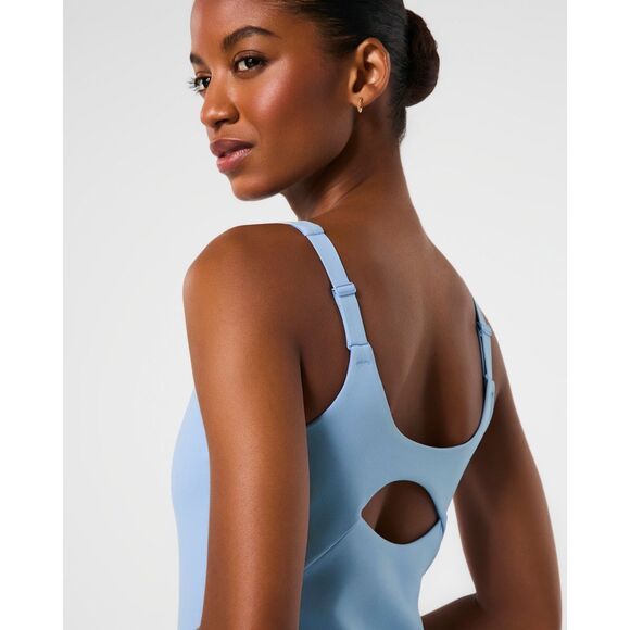 NWT SPANX Power Boost Exercise Dress Size M lavender Built in Brief - Picture 3 of 8